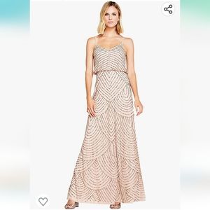 Adrianna Papell Beaded Blouson Maxi Dress